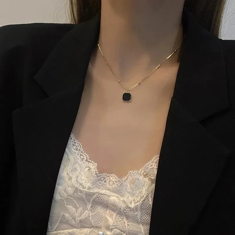 NoirEdge Square Pendant